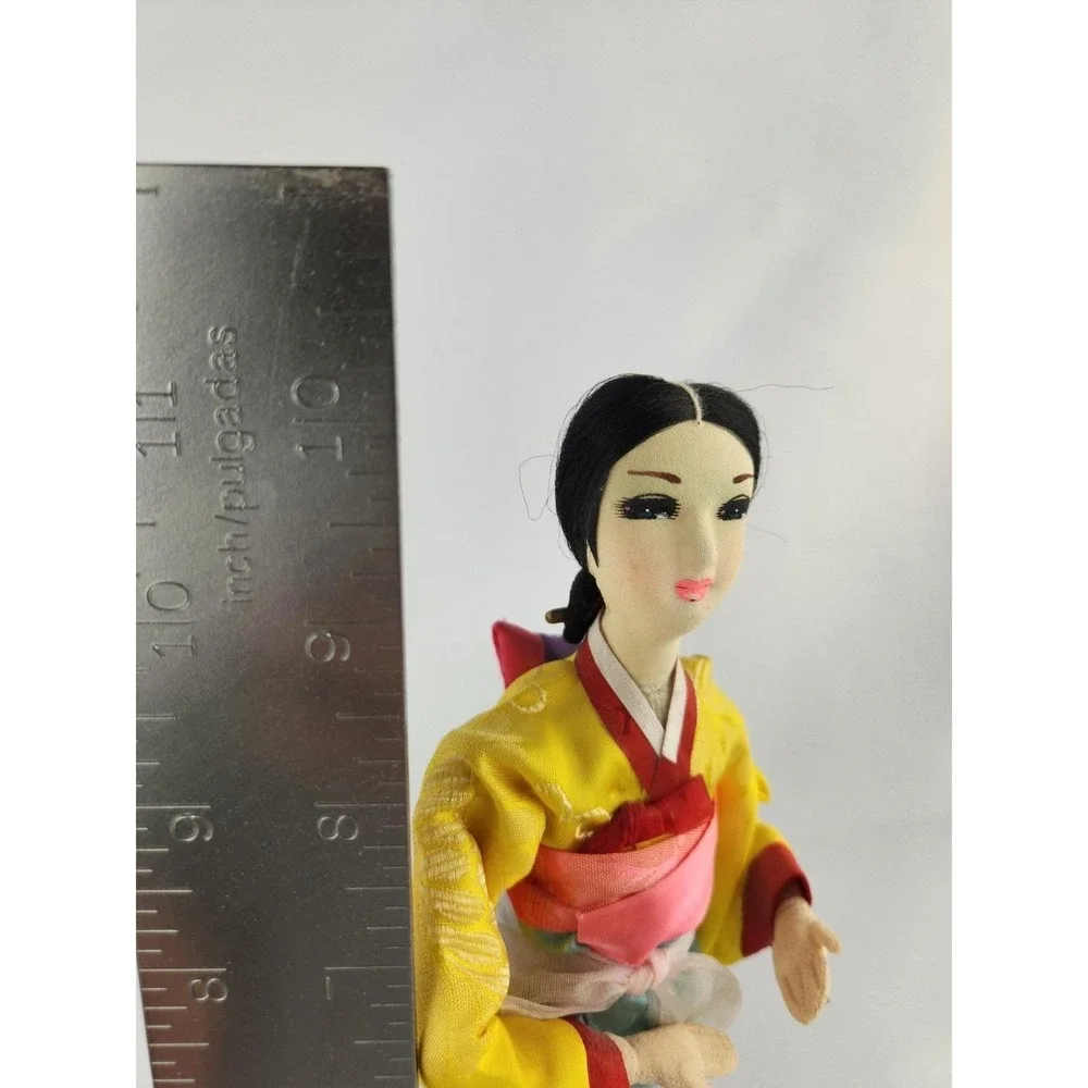 Vintage Handmade Korean Doll‎ w/ Baby Made In Seoul Korea Traditional Dress Wrap